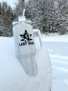 Bedazzled Lady Gray Logo Cup 40oz