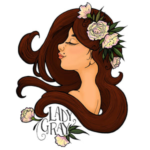 Lady Gray Logo Sticker (Regular and Oversized)
