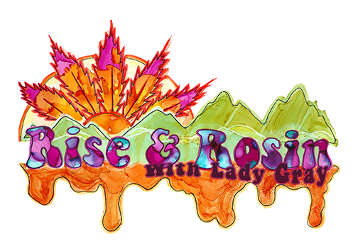 Lady Gray Rise & Rosin Alcohol Ink Sticker