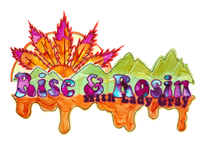 Lady Gray Rise & Rosin Alcohol Ink Sticker