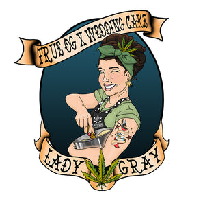 Lady Gray Wedding Cake (Joyce the Riveter!) Sticker